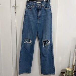 Levi’s High Loose Distressed Jeans
